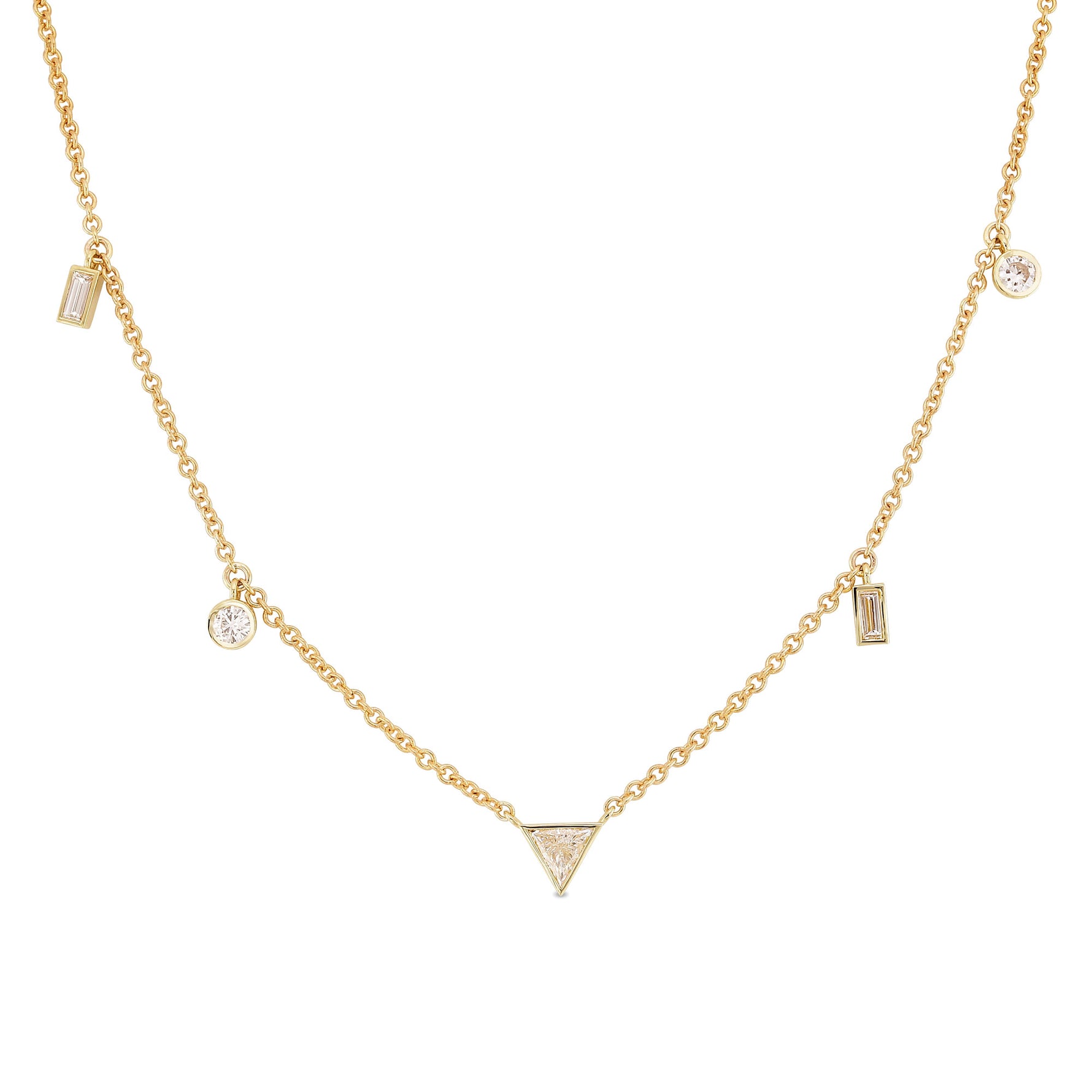 Mixed Shape Diamond Necklace 