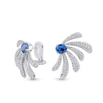 Aquamarine and Diamond Couture Earrings