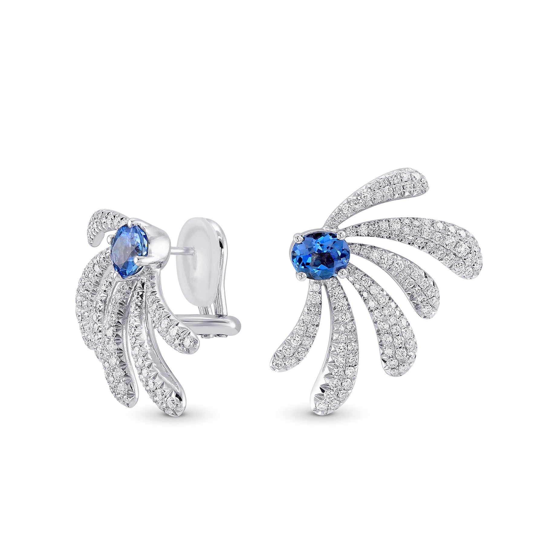Aquamarine and Diamond Couture Earrings
