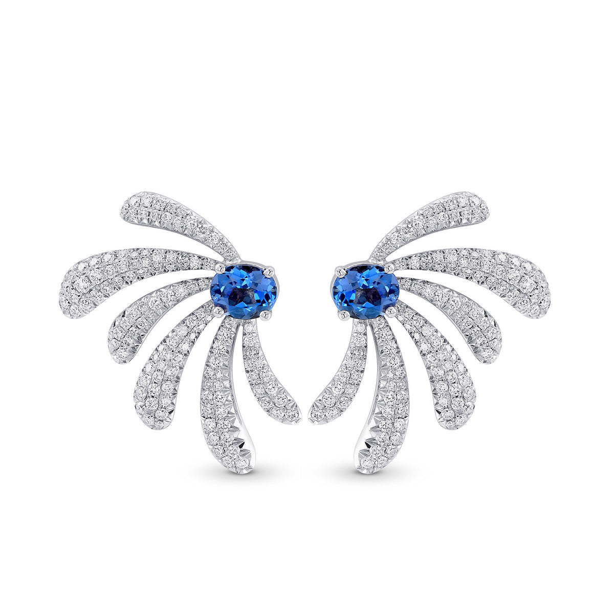 Aquamarine and Diamond Couture Earrings