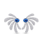 Aquamarine and Diamond Couture Earrings