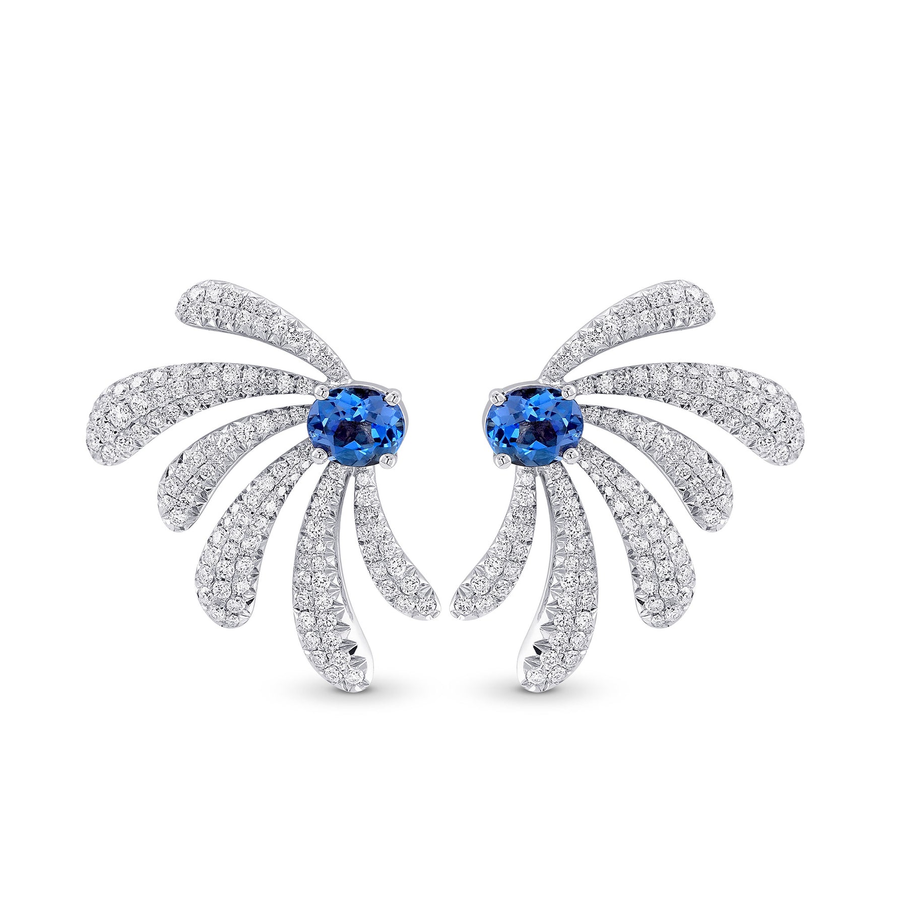 Aquamarine and Diamond Couture Earrings