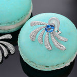 Aquamarine and Diamond Couture Earrings