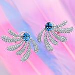 Aquamarine and Diamond Couture Earrings
