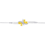 Fancy Intense Yellow Pear shape Diamond Couture Bracelet