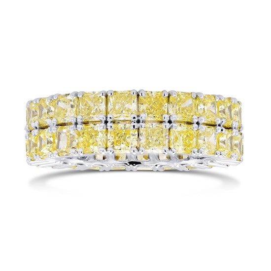 Fancy Yellow Radiant Diamond Band Ring 