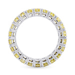 Fancy Yellow Radiant Diamond Band Ring 