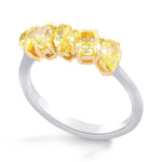 Fancy Yellow Mix shape Diamond Band Ring