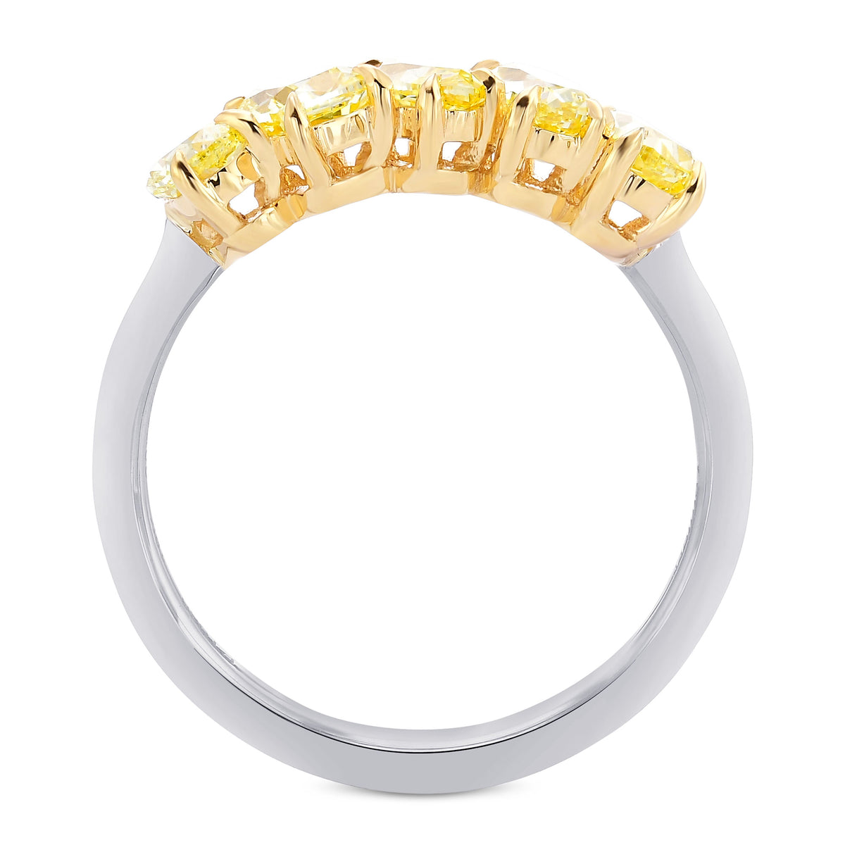 Fancy Yellow Mix shape Diamond Band Ring