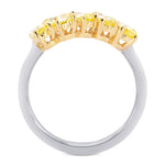 Fancy Yellow Mix shape Diamond Band Ring