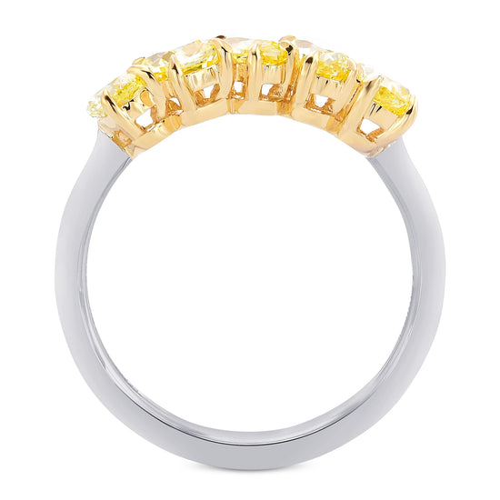 Fancy Yellow Mix shape Diamond Band Ring