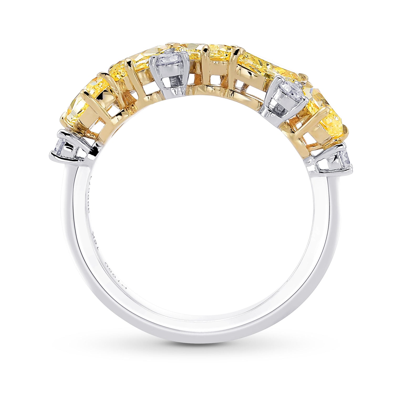  Fancy Yellow Mix and Collection Diamonds Band Ring