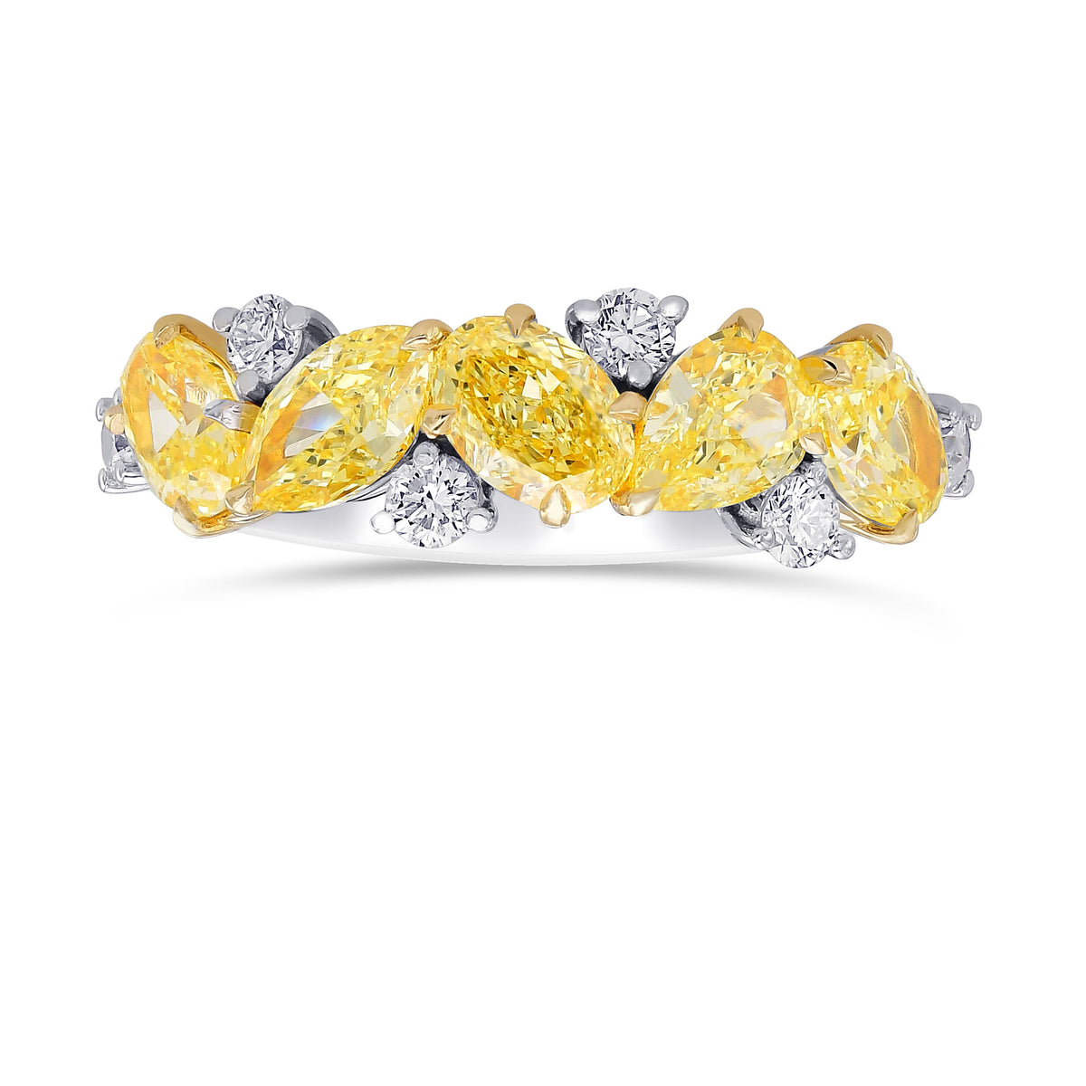  Fancy Yellow Mix and Collection Diamonds Band Ring