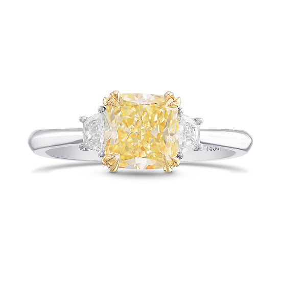 Phantasievoller Gelber Kissen-Dreisteinring