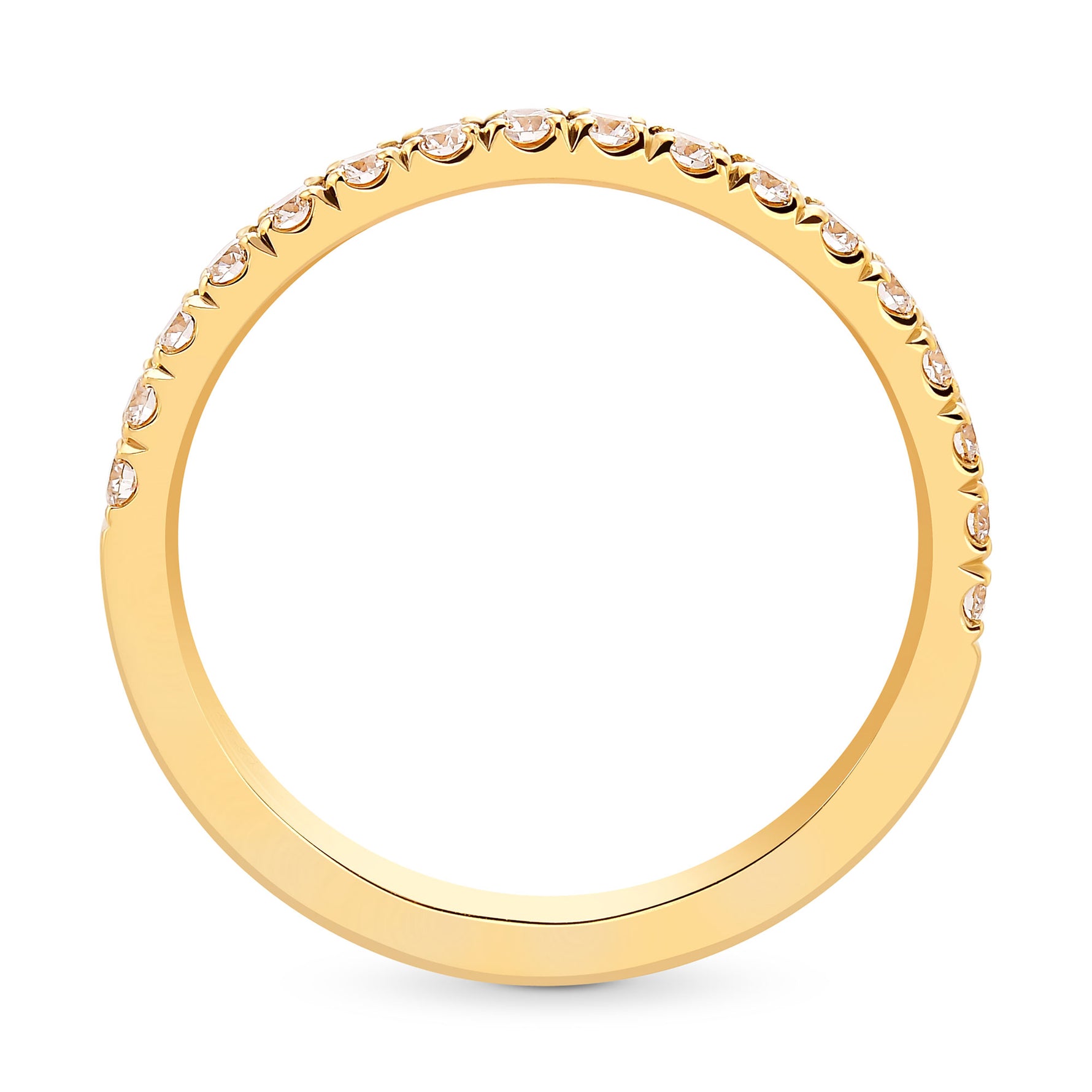 خاتم زواج من الماس بنمط "نصف الخلود"