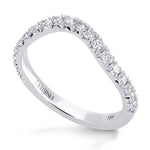 Contoured Half Eternity Diamond Wedding Band 