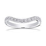 Contoured Half Eternity Diamond Wedding Band 