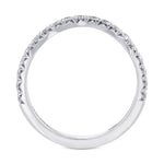Contoured Half Eternity Diamond Wedding Band 