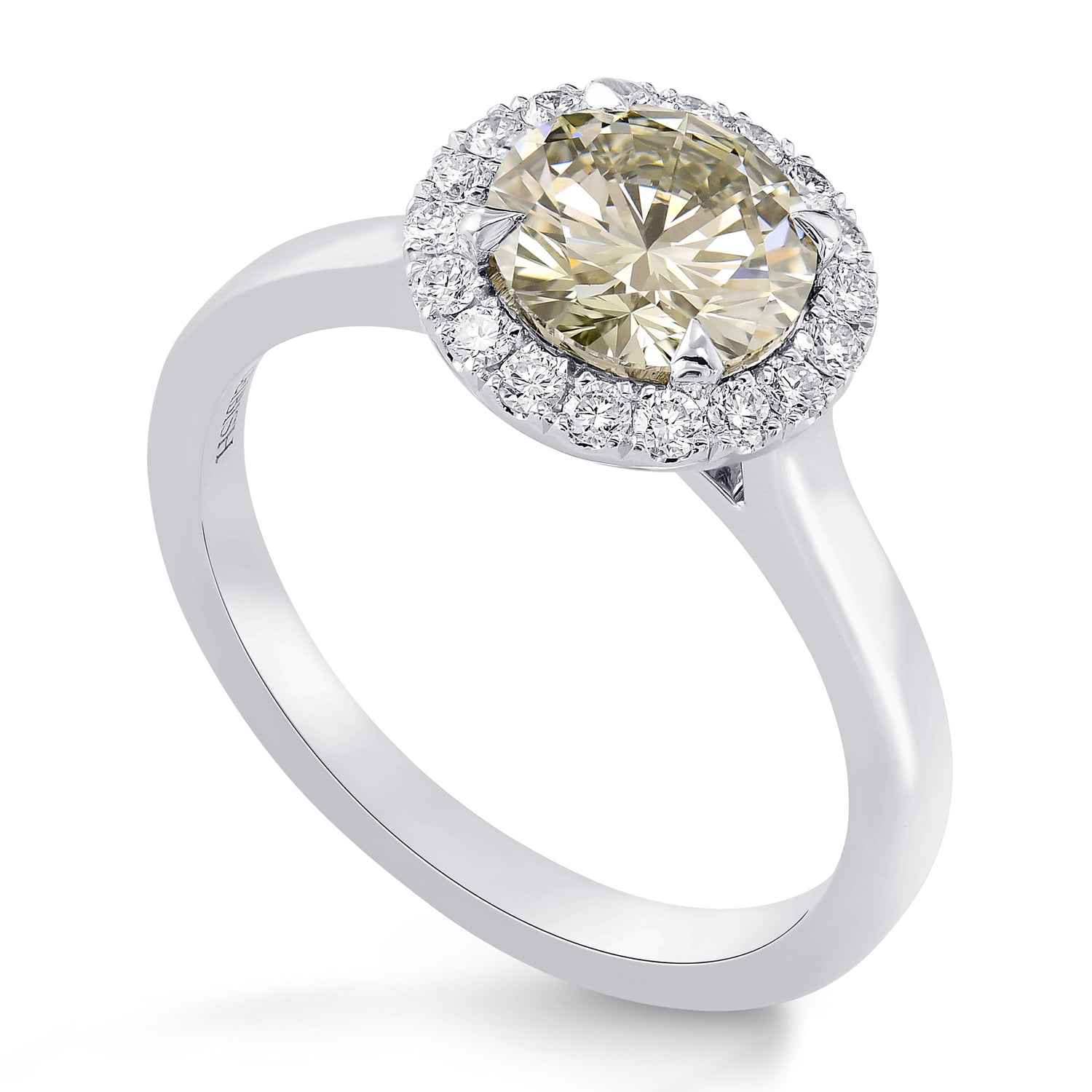 Chameleon Round Diamond Halo Ring