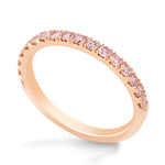 Half Eternity Fancy Pink Diamond Wedding Band