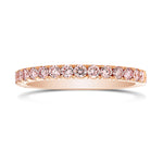 Half Eternity Fancy Pink Diamond Wedding Band