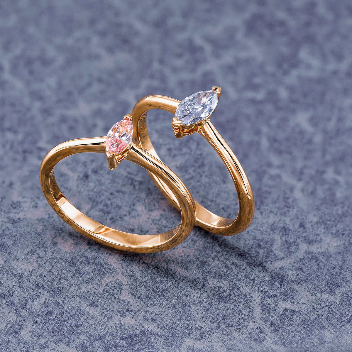  Fancy Intense Pink Marquise Diamond Solitaire Ring