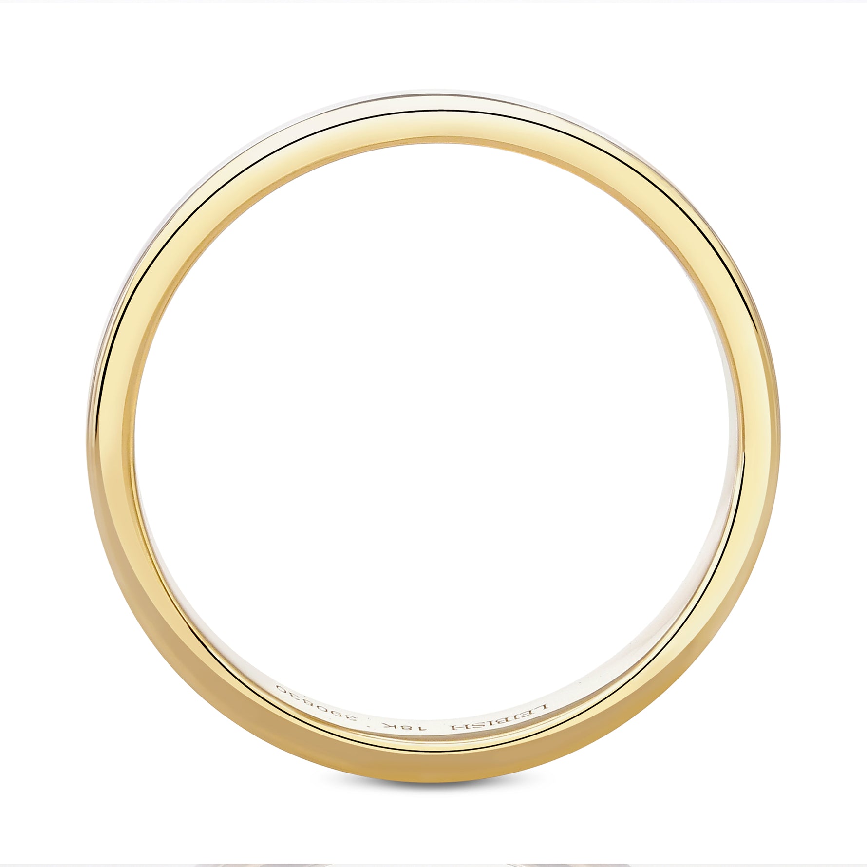 Two Tone Men's Gold Wedding Band