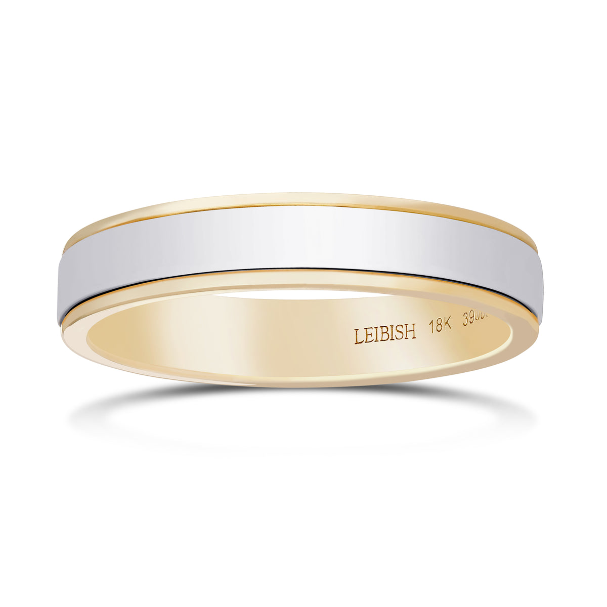 Two Tone Men's Gold Wedding Band