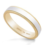Two Tone Men's Gold Wedding Band