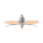 Fancy Light Gray Marquise Diamond Solitaire Ring