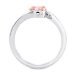 Fancy Orangy Pink Round Diamond Solitaire Ring
