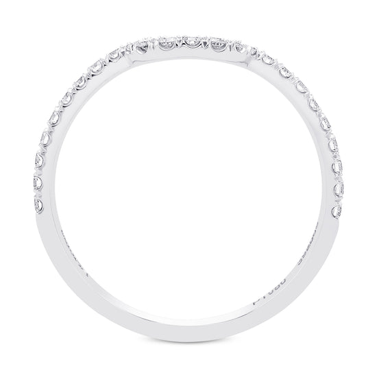 Contoured Diamond Wedding Band Ring