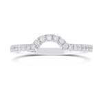 Contoured Diamond Wedding Band Ring