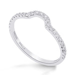 Contoured Diamond Wedding Band Ring