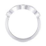 Pink & White Diamond Designer Band Ring 