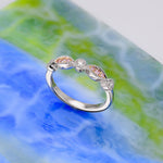 Pink & White Diamond Designer Band Ring 