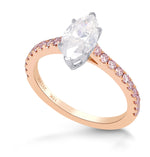 Fancy White Marquise Diamond Side Stones Ring