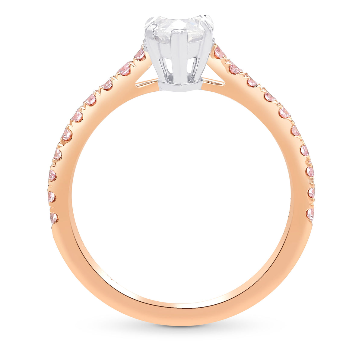 Fancy White Marquise Diamond Side Stones Ring