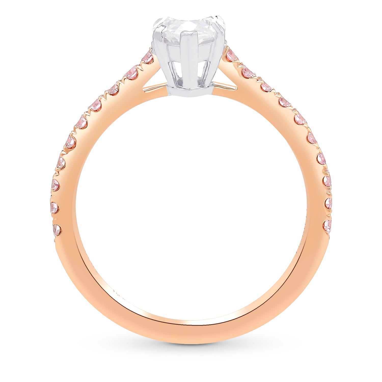 Fancy White Marquise Diamond Side Stones Ring