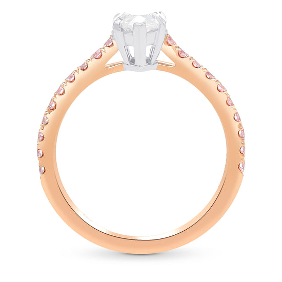 Fancy White Marquise Diamond Side Stones Ring