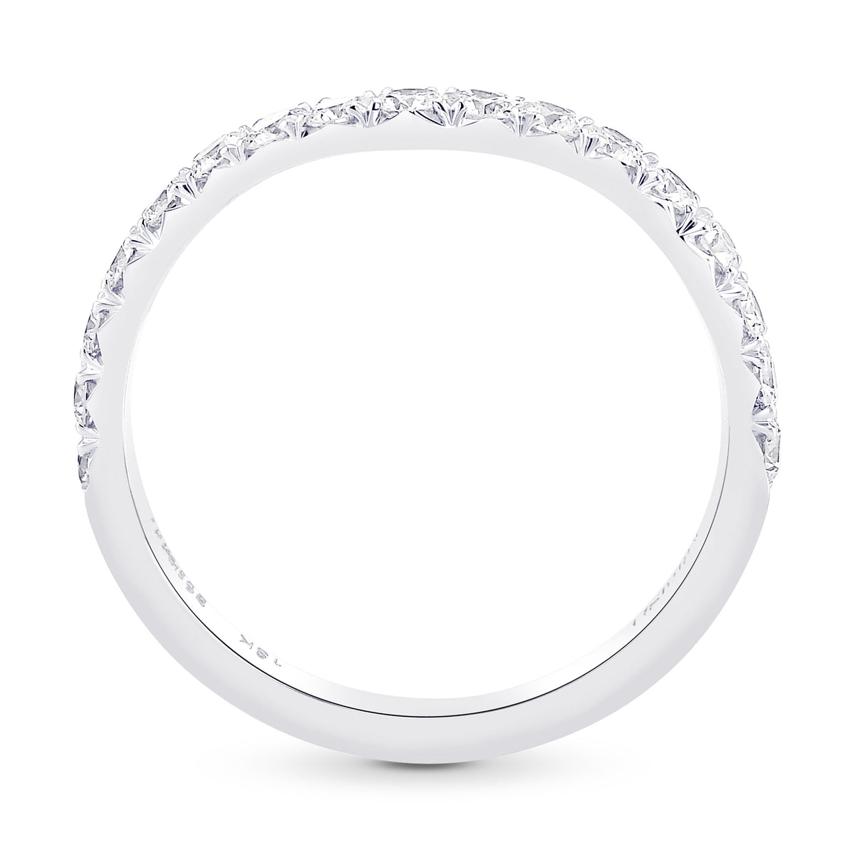 Contoured Diamond Wedding Band 