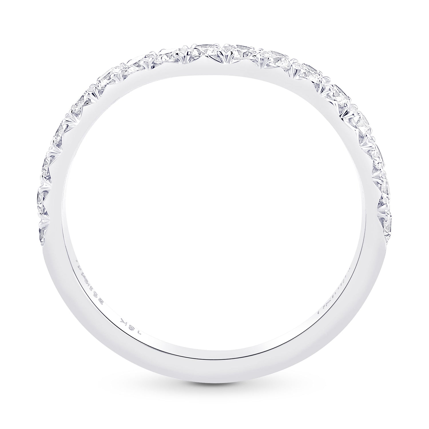 Contoured Diamond Wedding Band 