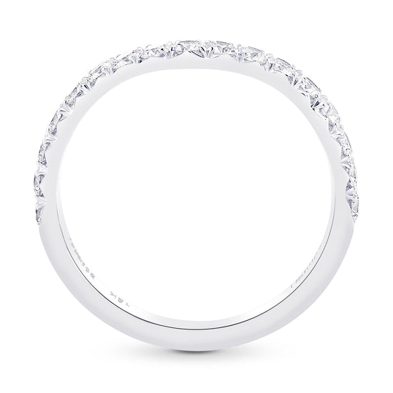 Contoured Diamond Wedding Band 