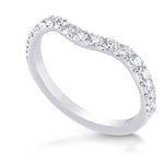 Contoured Diamond Wedding Band 