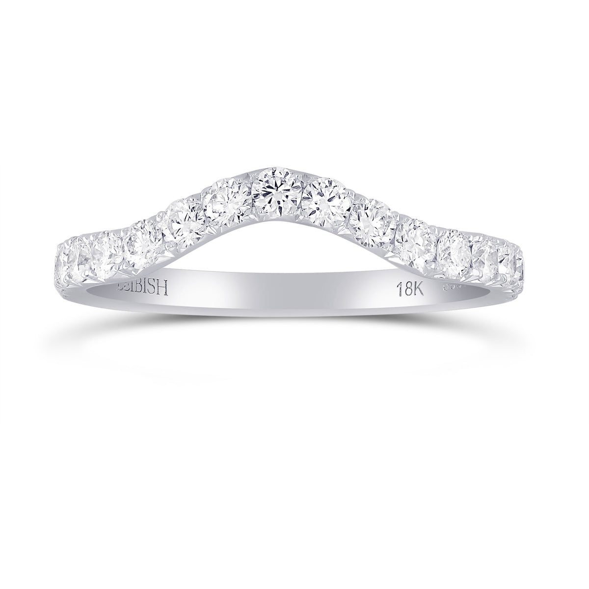Contoured Diamond Wedding Band 
