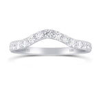Contoured Diamond Wedding Band 