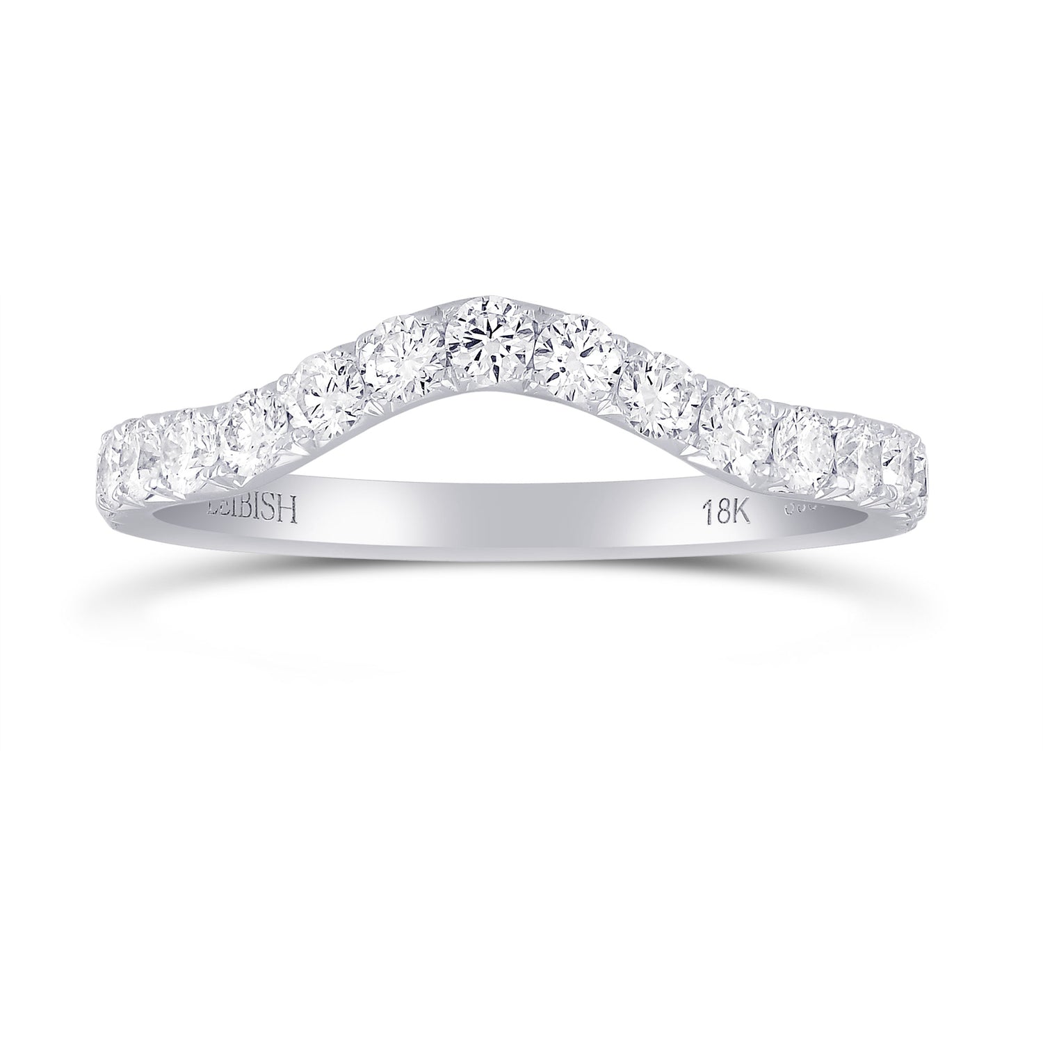 Contoured Diamond Wedding Band 