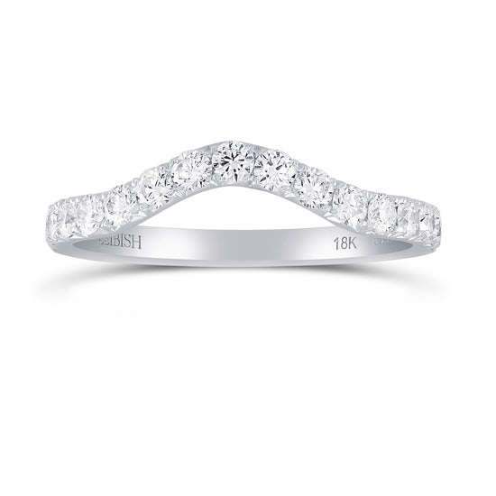 Contoured Diamond Wedding Band 