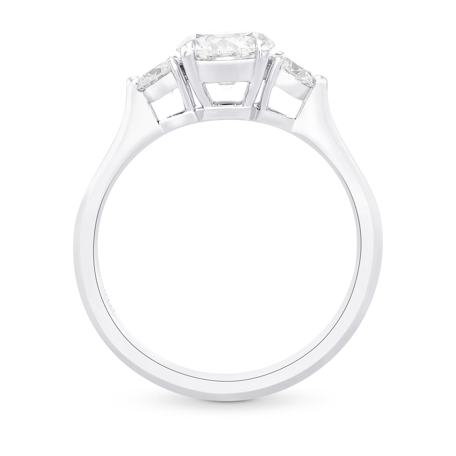 Colorless Round Brilliant 3 Stone Diamond Ring