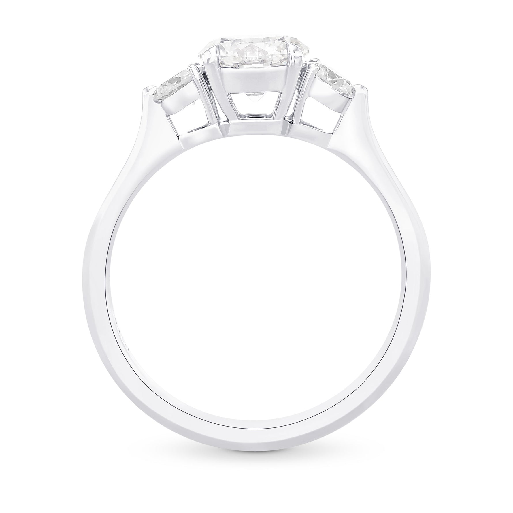 Colorless Round Brilliant 3 Stone Diamond Ring